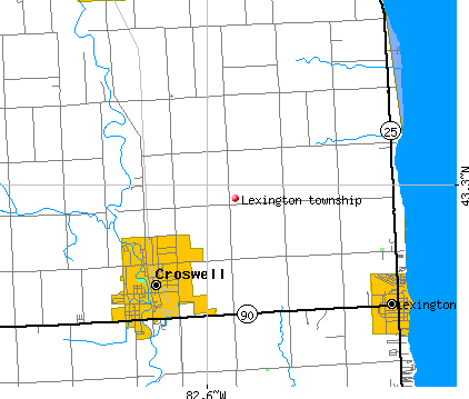 Lexington township, MI map
