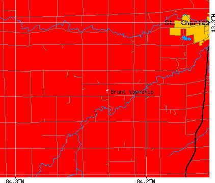 Brant township, MI map