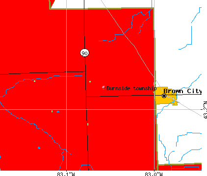 Burnside township, MI map