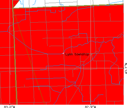 Lynn township, MI map