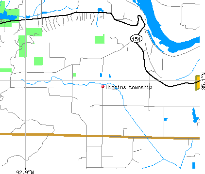 Higgins township, AR map