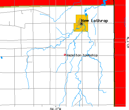 Hazelton township, MI map