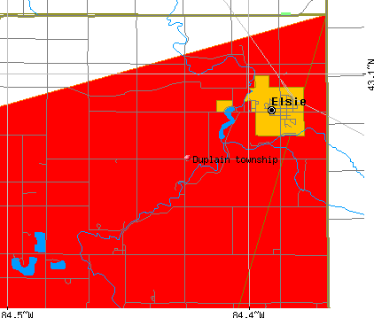 Duplain township, MI map