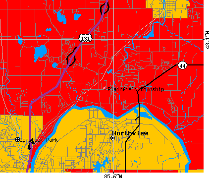 Plainfield township, MI map