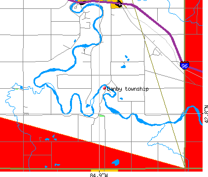 Danby township, MI map