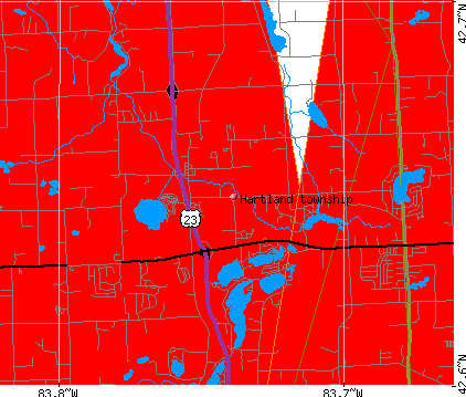 Hartland township, MI map