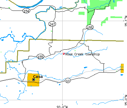 Rose Creek township, AR map