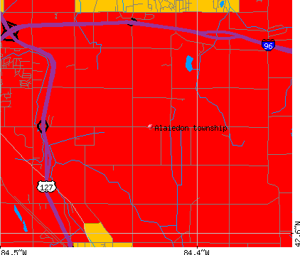 Alaiedon township, MI map
