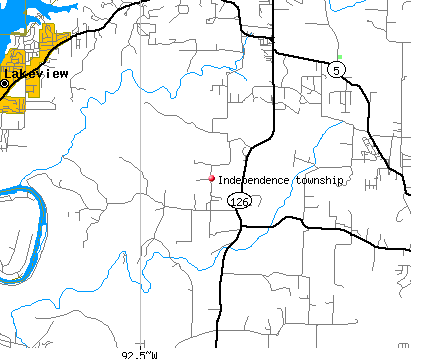 Independence township, AR map