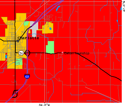 Eaton township, MI map