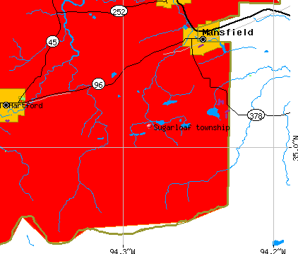 Sugarloaf township, AR map