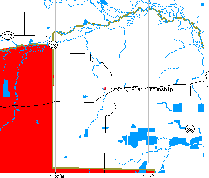 Hickory Plain township, AR map
