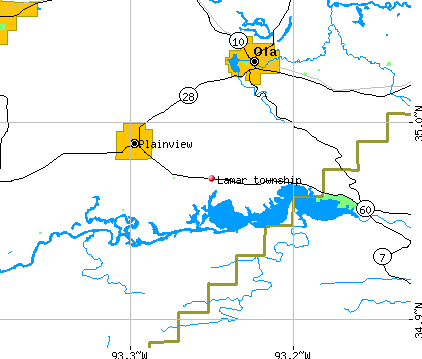Lamar township, AR map