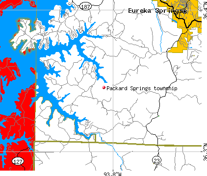 Packard Springs township, AR map