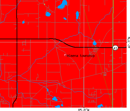 Almena township, MI map