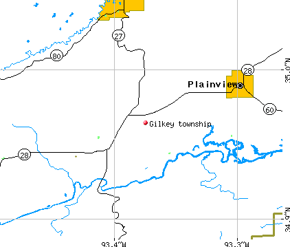 Gilkey township, AR map