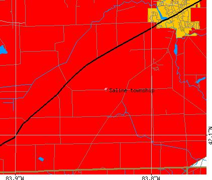 Saline township, MI map