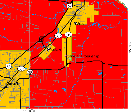 Caroline township, AR map