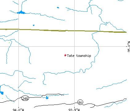 Tate township, AR map