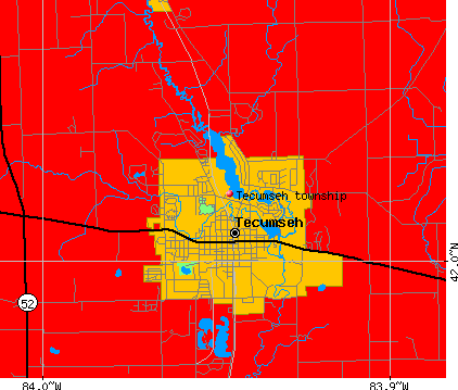 Tecumseh township, MI map