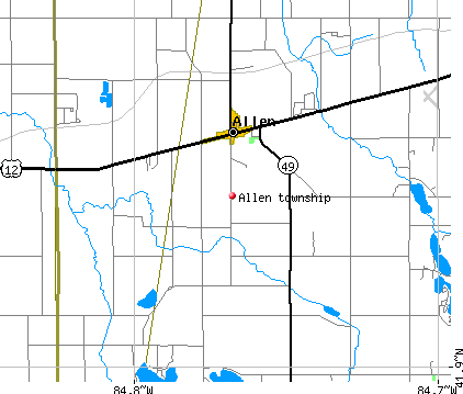 Allen township, MI map