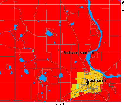 Buchanan township, MI map
