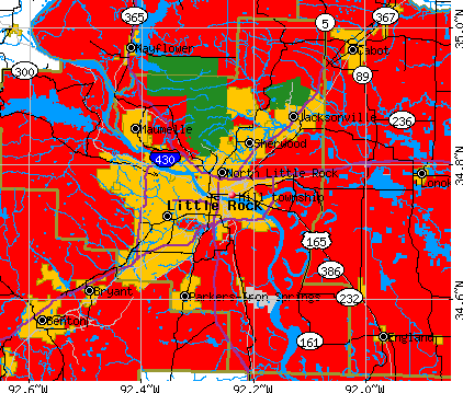 Hill township, AR map