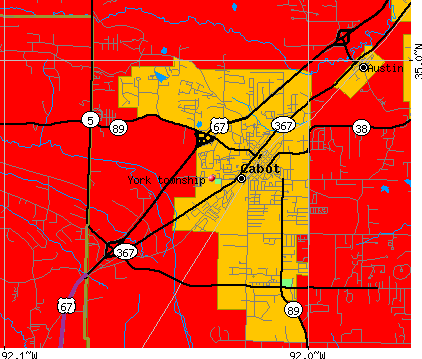 York township, AR map