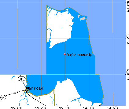 Angle township, MN map