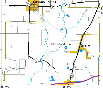 Richland township, AR map
