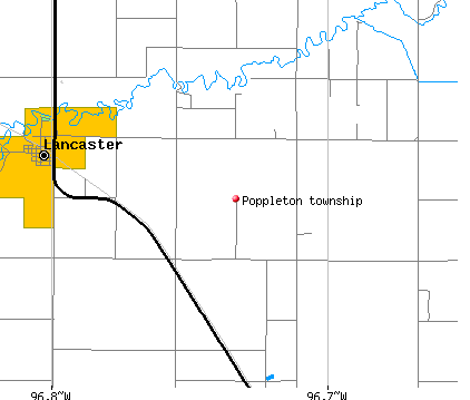Poppleton township, MN map