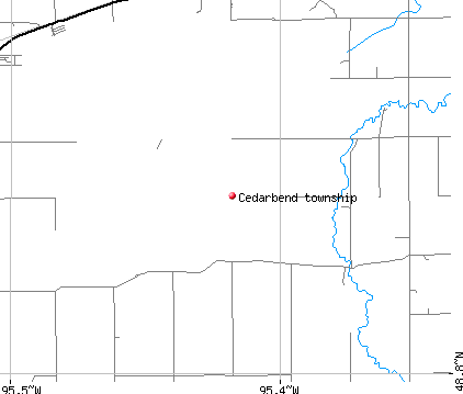 Cedarbend township, MN map