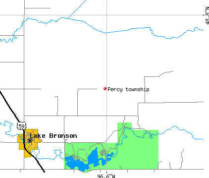 Percy township, MN map