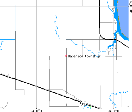 Wabanica township, MN map