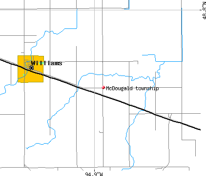 McDougald township, MN map