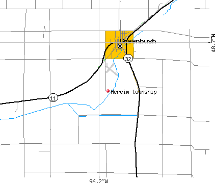 Hereim township, MN map