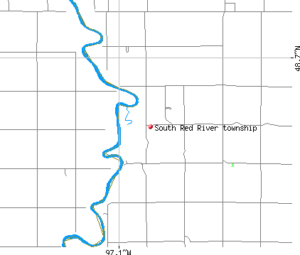 South Red River township, MN map