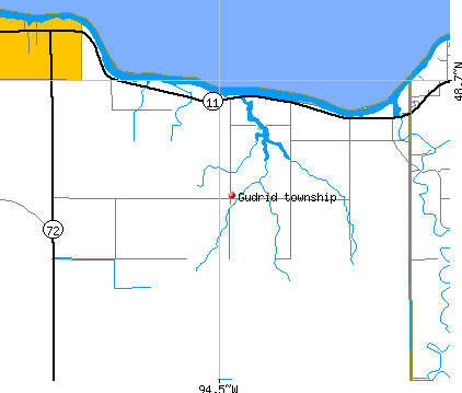 Gudrid township, MN map