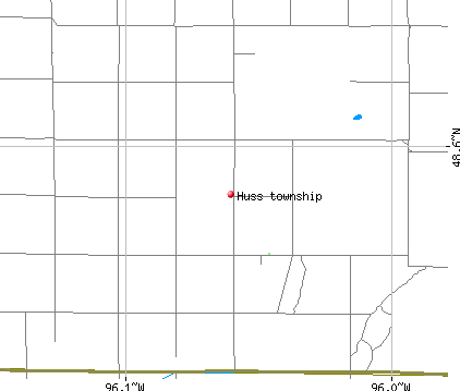 Huss township, MN map