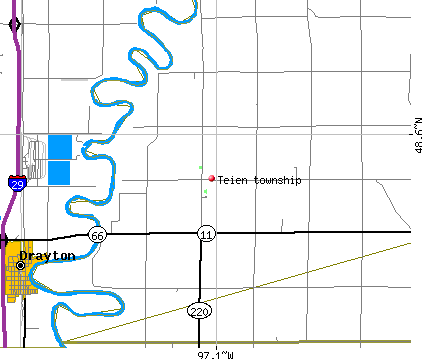 Teien township, MN map