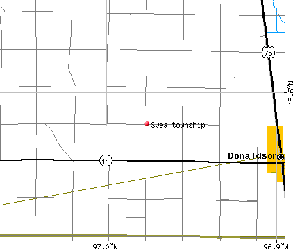 Svea township, MN map