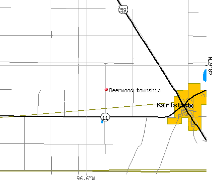 Deerwood township, MN map