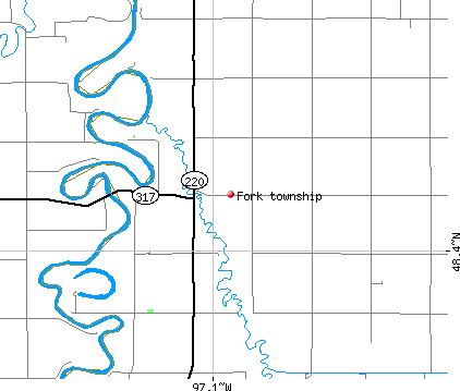Fork township, MN map