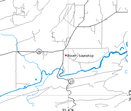 Rover township, AR map