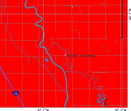 Esther township, MN map