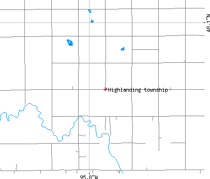 Highlanding township, MN map