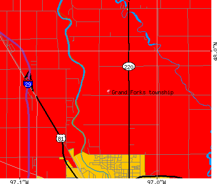 Grand Forks township, MN map