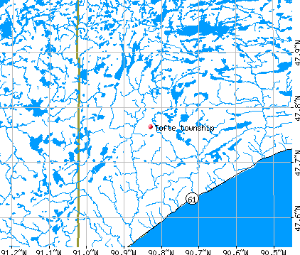Tofte township, MN map