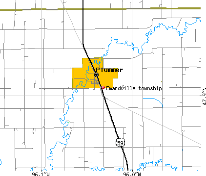 Emardville township, MN map