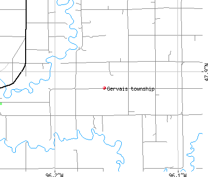 Gervais township, MN map